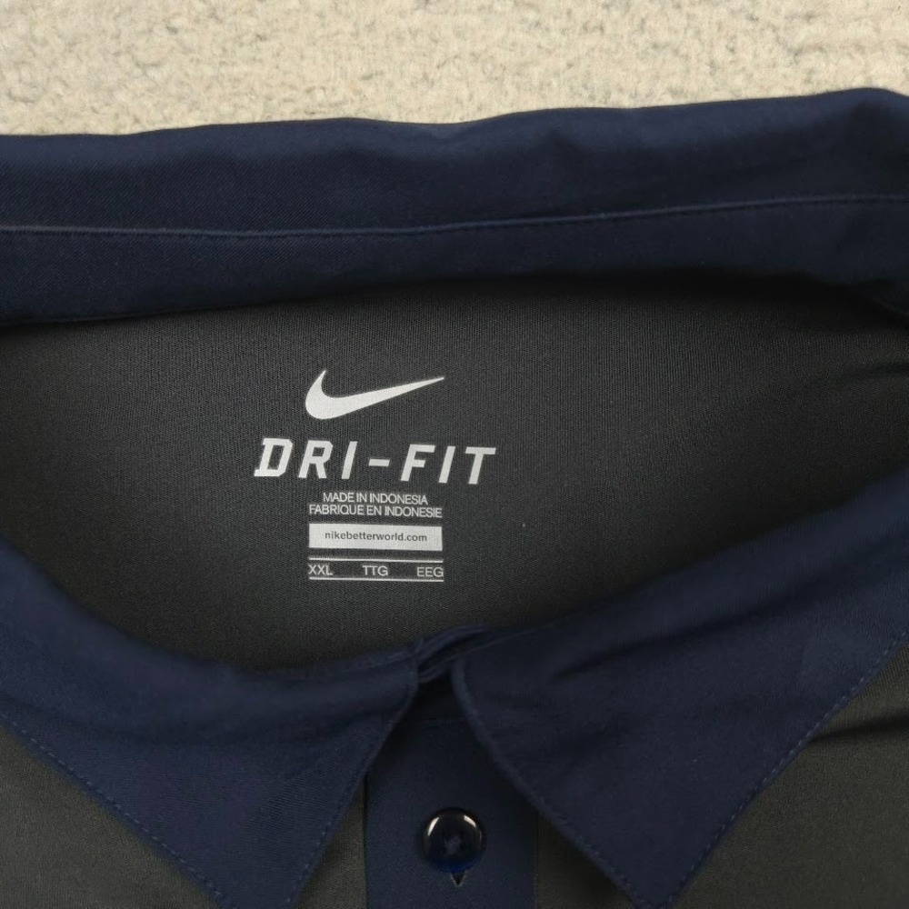 Nike Golf Polo Mens XXL Gray Dri-FIT Short Sleeve Shirt Penn State - Picture 3 of 12